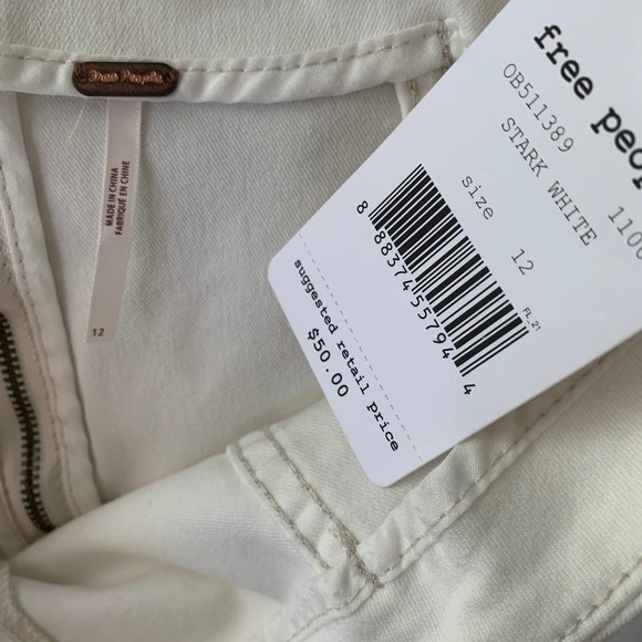 🛑SOLD🛑 NWT Free People Modern Femme Skirt White Size 12 - Picture 7 of 9